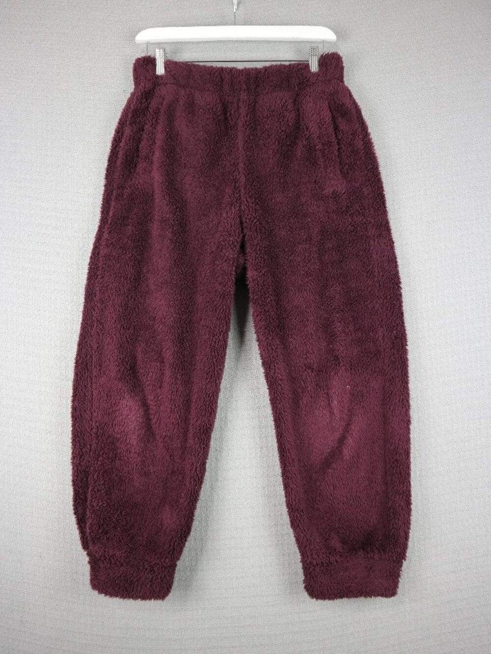 GU Burgundy Cotton Fleece Sweatpants Womens Medium